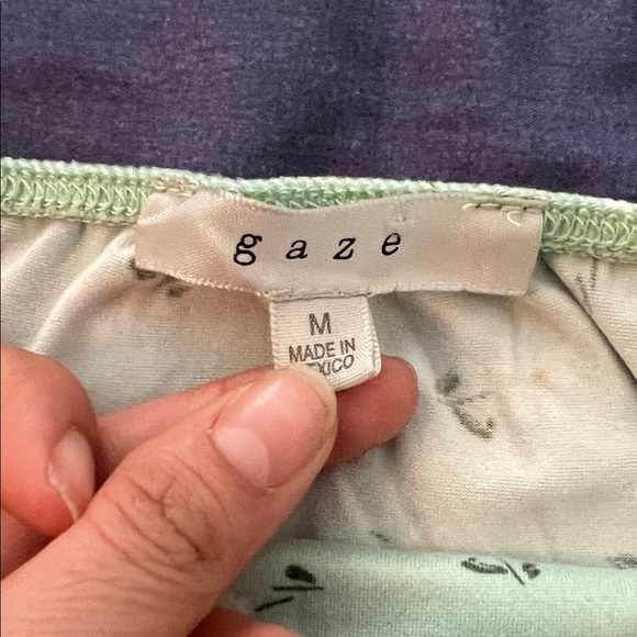 Gaze Floral Crop Top - Light Green - Picture 4 of 6